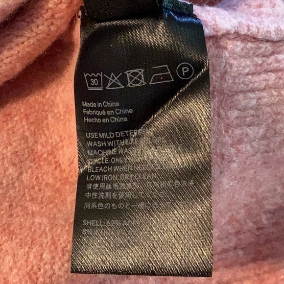 Woolen Bloom NWT Size Large Pink Mock Turtleneck Oversized Boxy Sweater 4300 - Picture 9 of 11